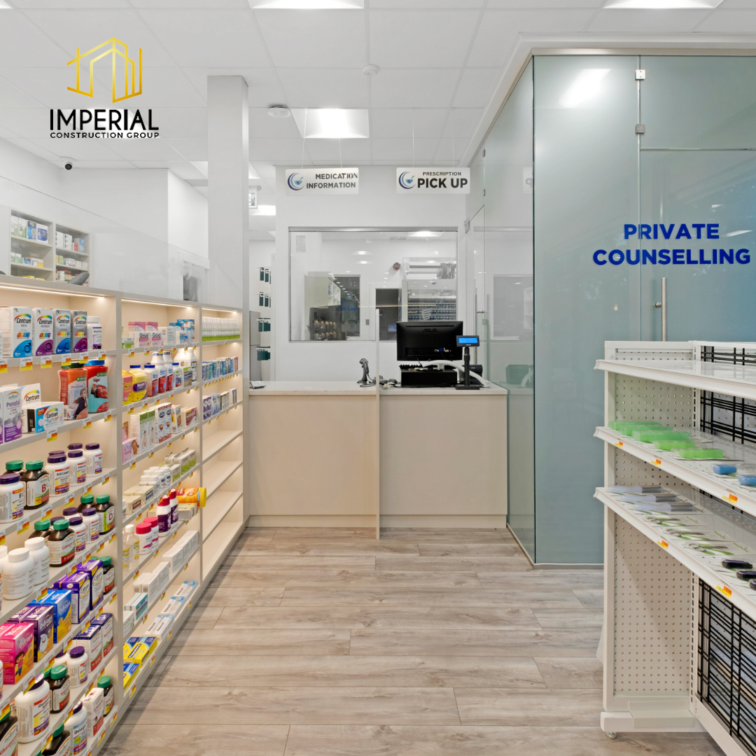 Construction and renovation of a pharmacy in Etobicoke