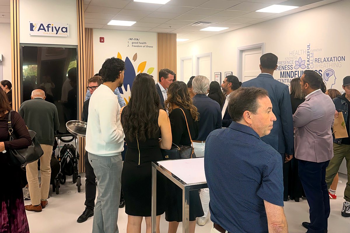 Guests at the grand opening of Afiya's new Scarborough clinic